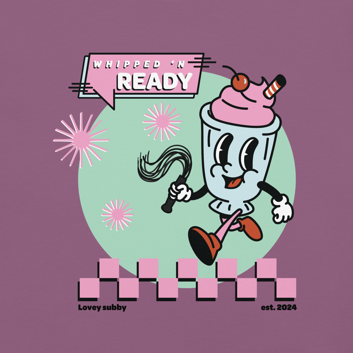 retro 50's ice cream shake animation whipped 'n ready