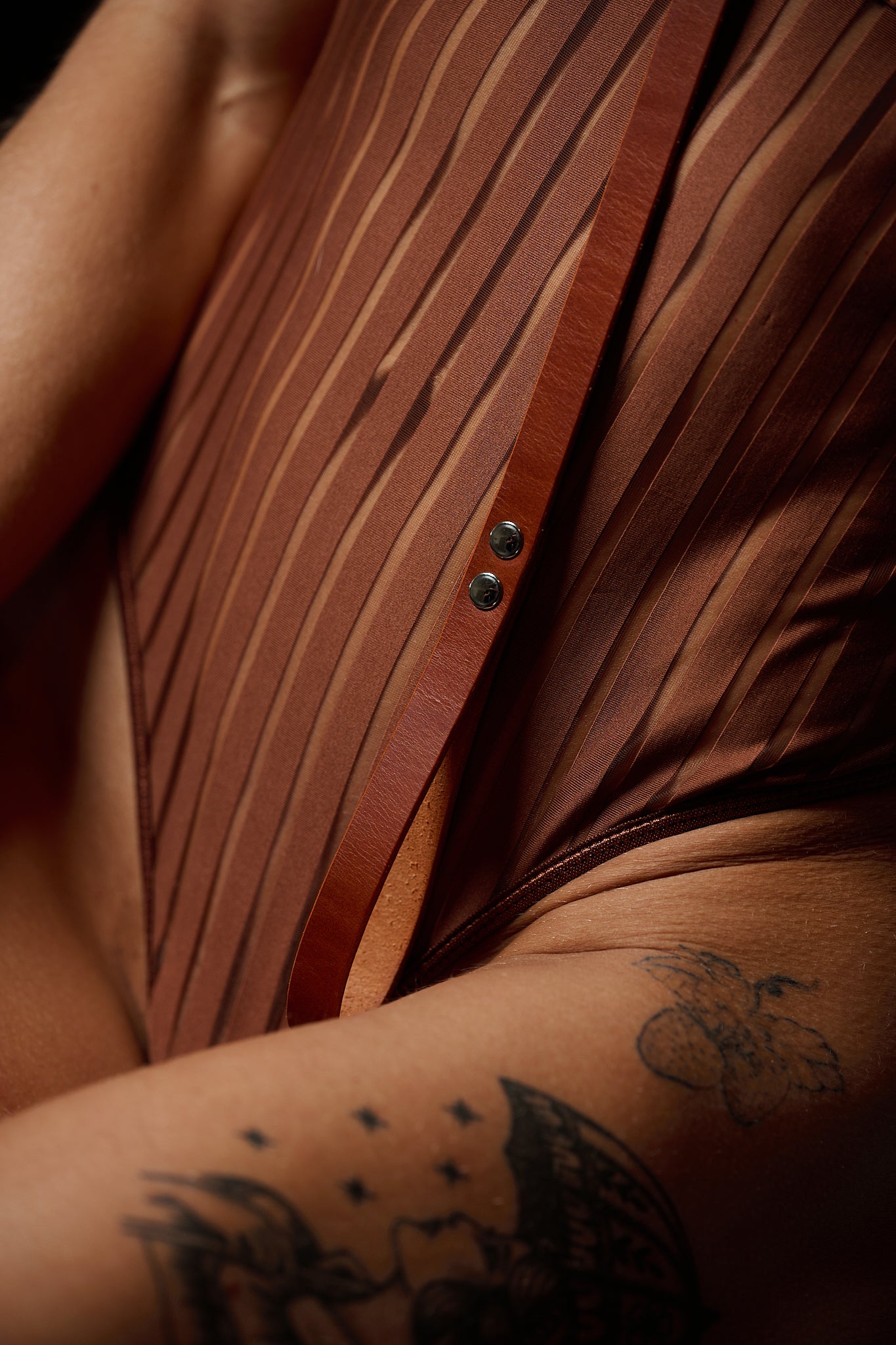 The Teddy | Brown Leather Choker & Lead