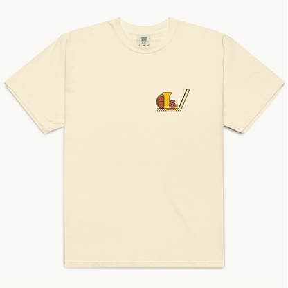 ivory t-shirt rubber hose vintage pizza slice design classic pizza pattern extra thick slice lovey subby t-shirt