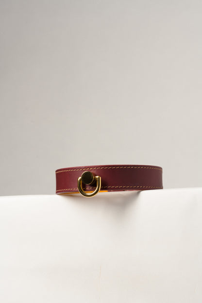 The Burgundy Muse | Luxury Leather Bondage Collar